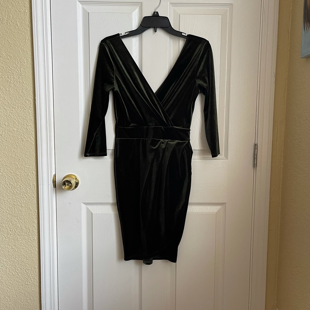 Green Velvet Dress